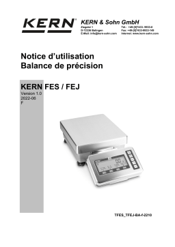 KERN TFES 62K-4D-A Mode d'emploi