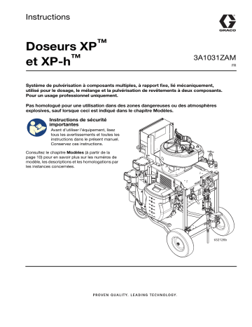 Graco 3A1031ZAM, fonctionnement, réparation et pièces détachées des doseurs XP et Xp-h, français Manuel du propriétaire | Fixfr