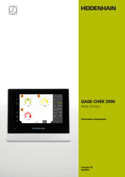 HEIDENHAIN GAGE-CHEK 2000 (1248580.1.5.x) Evaluation Electronic Mode d'emploi