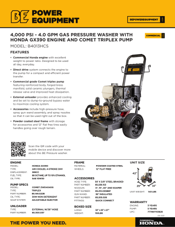 BE B4013HCS spécification | Fixfr