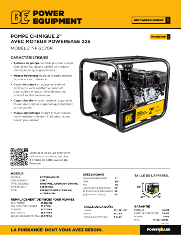 BE NP-2070R spécification | Fixfr