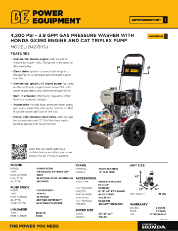 BE B4213HSJ spécification | Fixfr