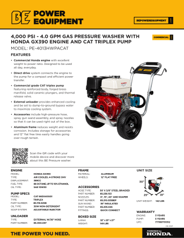 BE PE-4013HWPACAT spécification | Fixfr