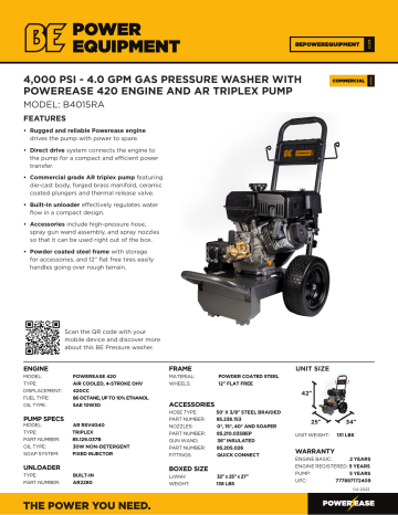 BE B4015RA spécification | Fixfr