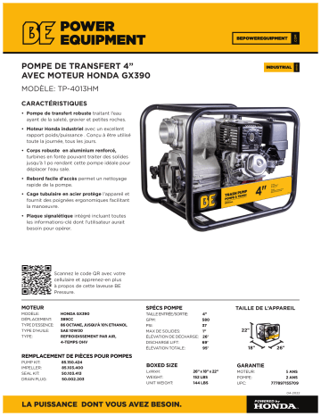 BE TP-4013HM spécification | Fixfr