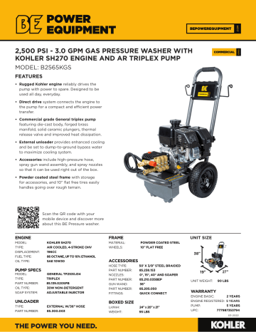 BE B2565KGS spécification | Fixfr