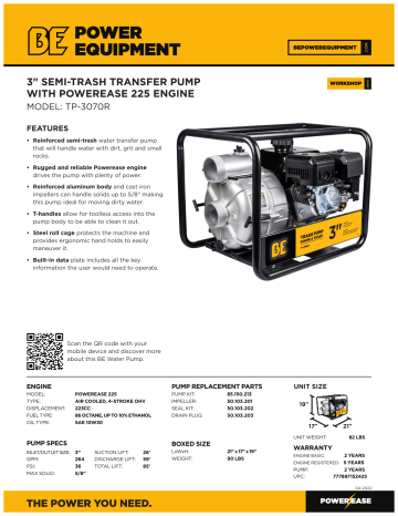 BE TP-3070R spécification | Fixfr