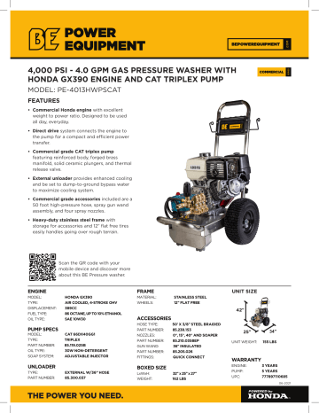 BE PE-4013HWPSCAT spécification | Fixfr