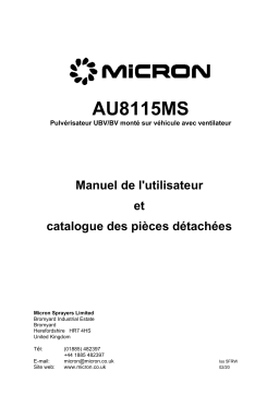 Micron AU8115MS Manuel du propriétaire