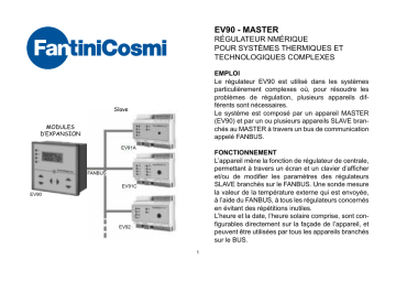 Fantini Cosmi EV90 Digital controller Mode d'emploi | Fixfr