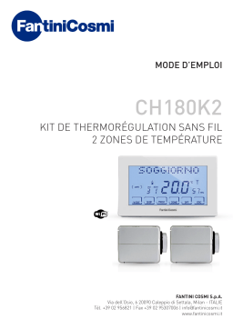 Fantini Cosmi CH180K2 Wireless 2-zone thermoregulation kit Mode d'emploi