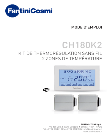 Fantini Cosmi CH180K2 Wireless 2-zone thermoregulation kit Mode d'emploi | Fixfr