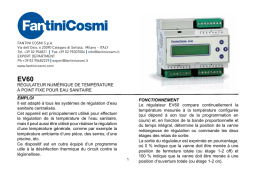 Fantini Cosmi EV60 Centralina di regolazione di temperature Mode d'emploi