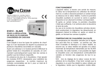 Fantini Cosmi EV91C Modulo Mode d'emploi | Fixfr