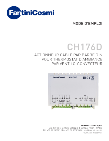 Fantini Cosmi CH133ARR2 Kit termostato ambiente e attuatore Mode d'emploi | Fixfr