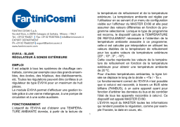 Fantini Cosmi EV91A Temperature compensator module Mode d'emploi