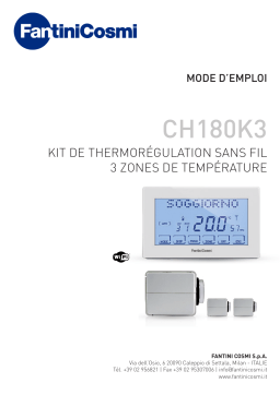 Fantini Cosmi CH180K3 Wireless 3-zone thermoregulation kit Mode d'emploi