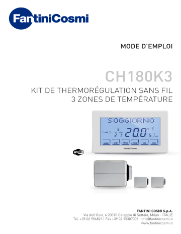 Fantini Cosmi CH180K3 Wireless 3-zone thermoregulation kit Mode d'emploi | Fixfr