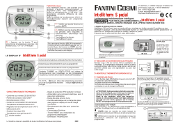Fantini Cosmi Intellitherm Special C45 Mode d'emploi