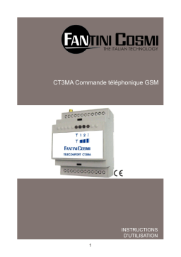 Fantini Cosmi Telecomfort CT3MA GSM remote control Mode d'emploi