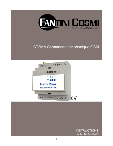 Fantini Cosmi Telecomfort CT3MA GSM remote control Mode d'emploi | Fixfr
