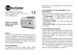 Fantini Cosmi EV91D Generic output module - SLAVE Mode d'emploi