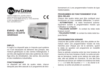 Fantini Cosmi EV91D Generic output module - SLAVE Mode d'emploi | Fixfr