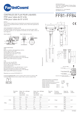 Fantini Cosmi FF81 – FF84 Liquid flow switch Mode d'emploi