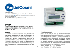 Fantini Cosmi EV84A Control unit Mode d'emploi