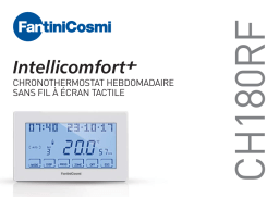 Fantini Cosmi Intellicomfort CH180RF Cronotermostato settimanale touchscreen wireless Mode d'emploi