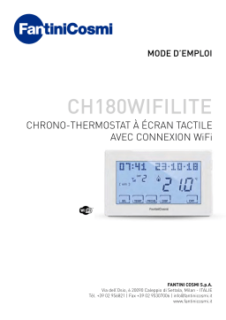 Fantini Cosmi Intellicomfort CH180WIFILITE Cronotermostato settimanale WiFi Mode d'emploi