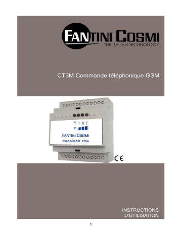 Fantini Cosmi CT3M Telephone activator Mode d'emploi | Fixfr