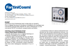 Fantini Cosmi EV02F – EV05M Centralina di regolazione analogica Mode d'emploi