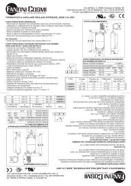 Fantini Cosmi C10..Y Termostati ambiente Mode d'emploi