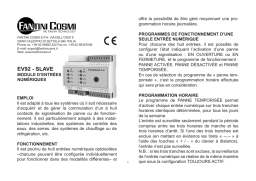 Fantini Cosmi EV92 Digital inputs module - SLAVE Mode d'emploi