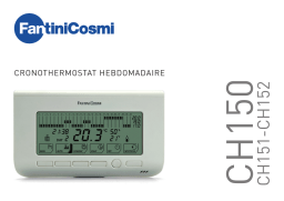 Fantini Cosmi Intellicomfort CH150 Weekly programmable thermostat Mode d'emploi