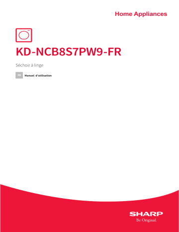 Sharp Sèche-linge Frontal 8 kg Condensation - Kdncb8s7pw9 Manuel utilisateur | Fixfr