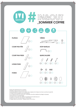 MERINOS Sommier Coffre De Rangement En Kit Noir In et Out 90x190 Mode d'emploi