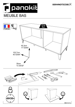 BUT Meuble TV KEO acacia/blanc Mode d'emploi