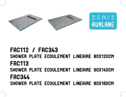 Aurlane Receveur De Douche A Carreler 80x120 cm - Bonde Caniveau Noir Mat Mode d'emploi