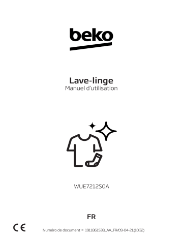 Beko Lave-linge frontal 7 kg 1200 trs/mn - Wue7212s0a Manuel utilisateur | Fixfr