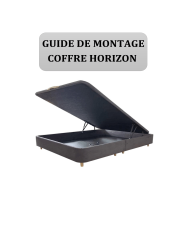 BUT Sommier coffre 140x190 cm HORIZON gris Mode d'emploi | Fixfr