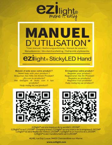EZILIGHT Réglette LED - Stickyled Hand 2s Manuel utilisateur | Fixfr