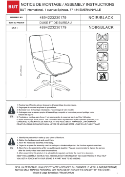 BUT Fauteuil de bureau DUKE Noir Mode d'emploi