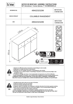 Time Rangement 3 portes 3 tiroirs COLUMBUS imitation chêne Mode d'emploi