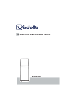 Vedette réfrigérateur 2 portes VFD200SEW 206L Blanc Manuel utilisateur