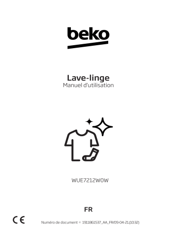 Beko Lave-linge frontal 7 kg 1200 trs/mn - Wue7212w0w Manuel utilisateur | Fixfr