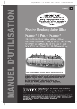 Intex Piscine Tubulaire Prism Frame Rectangulaire 4,00 X 2,00 X 1,00 M Mode d'emploi