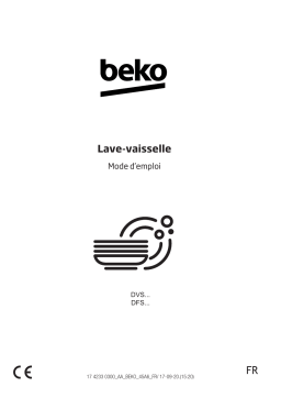 Beko Lave-vaisselle gain de place DVS05024X-10 couverts-60cm Manuel utilisateur