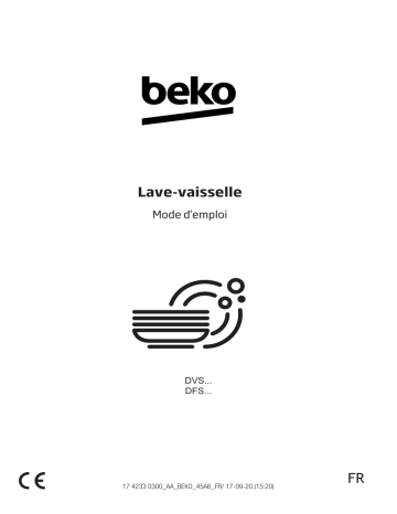 Beko Lave-vaisselle gain de place DVS05024X-10 couverts-60cm Manuel utilisateur | Fixfr